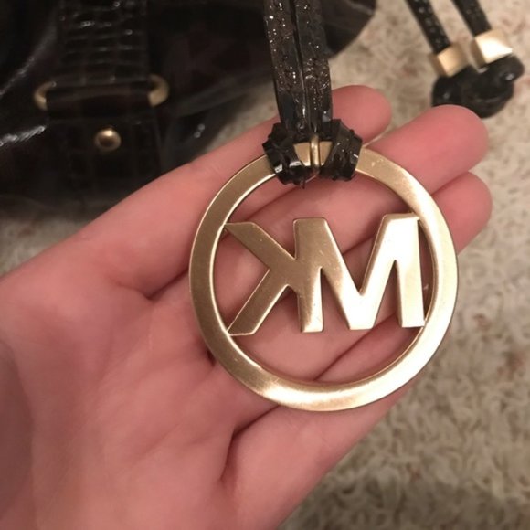 Michael Kors Oversized Faux Croc Tote Bag | Y2K Statement Shoulder Bag - Picture 3 of 6